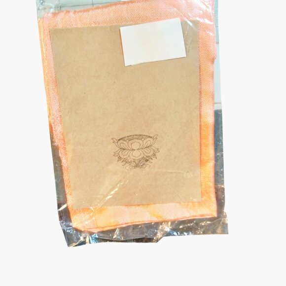 orange Scarf Fringe peach lightweight Women Hand Spun Cotton - Picture 4 of 7